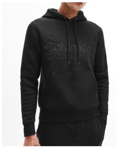 CKJeans FELPA C/CAPP MULTI LOGO HODDIE.BEH CK BLACK
