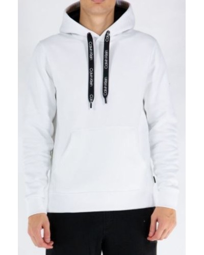 CKJeans FELPA C/CAPP OVERSIZED DRAWSTRINGS HOODIE.YAF BRIGHT WHITE YAF BRIGHT WHITE 