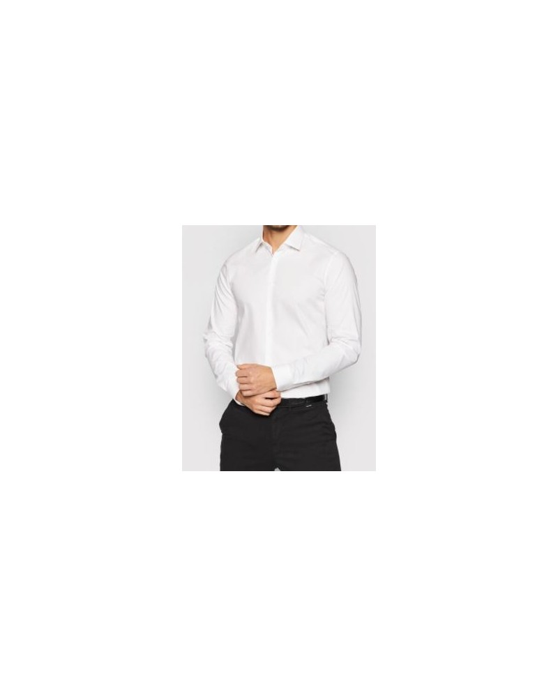 CK CAMICIA M/LUNGA POPLIN STRETCH SLIM.0K4 WHITE