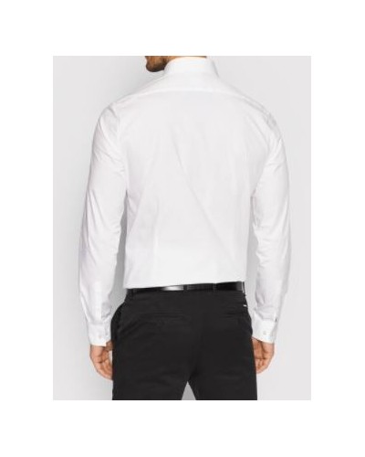 CK CAMICIA M/LUNGA POPLIN STRETCH SLIM.0K4 WHITE
