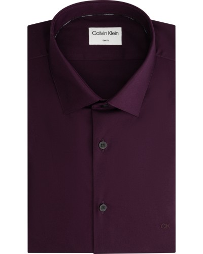 CK CAMICIA M/LUNGA POPLIN STRETCH SLIM.V2A PASSION PLUM