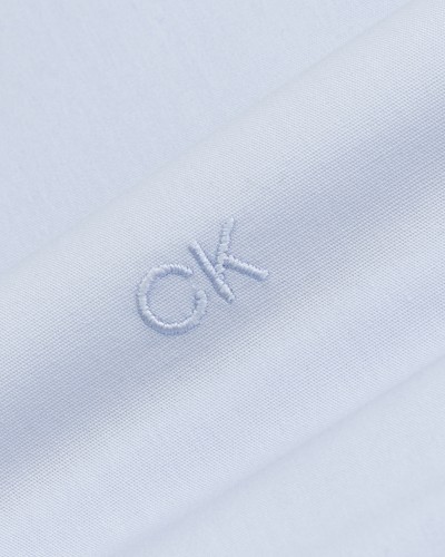 CK CAMICIA M/LUNGA POPLIN STRETCH SLIM.C1S CALM BLUE