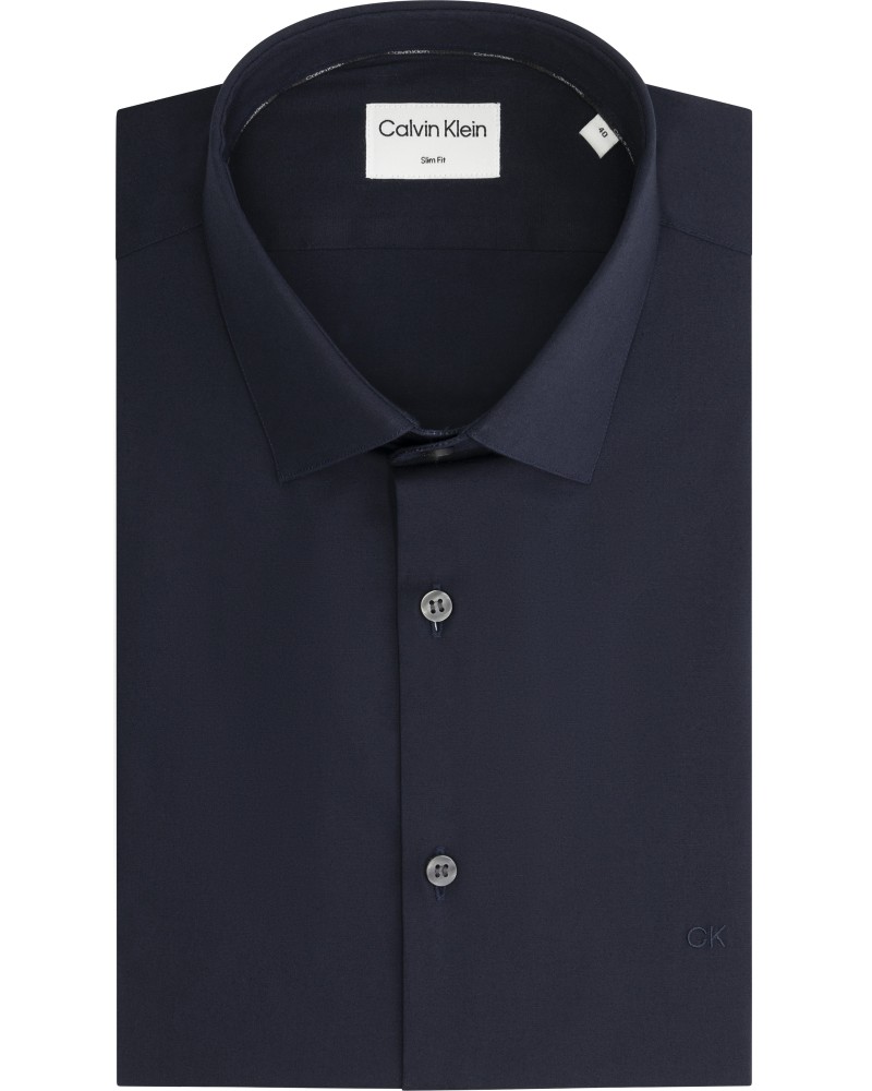 CK CAMICIA M/LUNGA POPLIN STRETCH SLIM.CHW NIGHT SKY