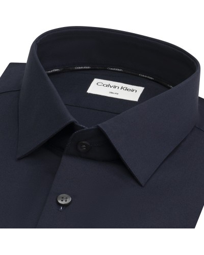 CK CAMICIA M/LUNGA POPLIN STRETCH SLIM.CHW NIGHT SKY