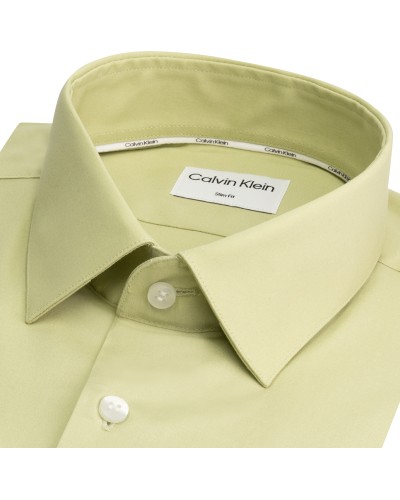 CK CAMICIA M/LUNGA POPLIN STRETCH SLIM.L88 HERB TEA