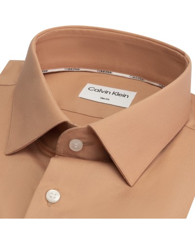 CK CAMICIA M/LUNGA POPLIN STRETCH SLIM.GO3 CANYON DUST