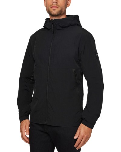CK GIUBBINO C/CAPP CRINKLE NYLON  BLOUSON.BEH CK BLACK