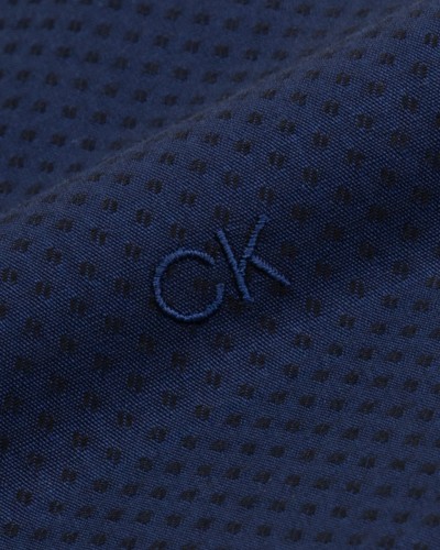 CK CAMICIA M/LUNGA DOBBY EASY CARE SLIM.0G2 NAVY