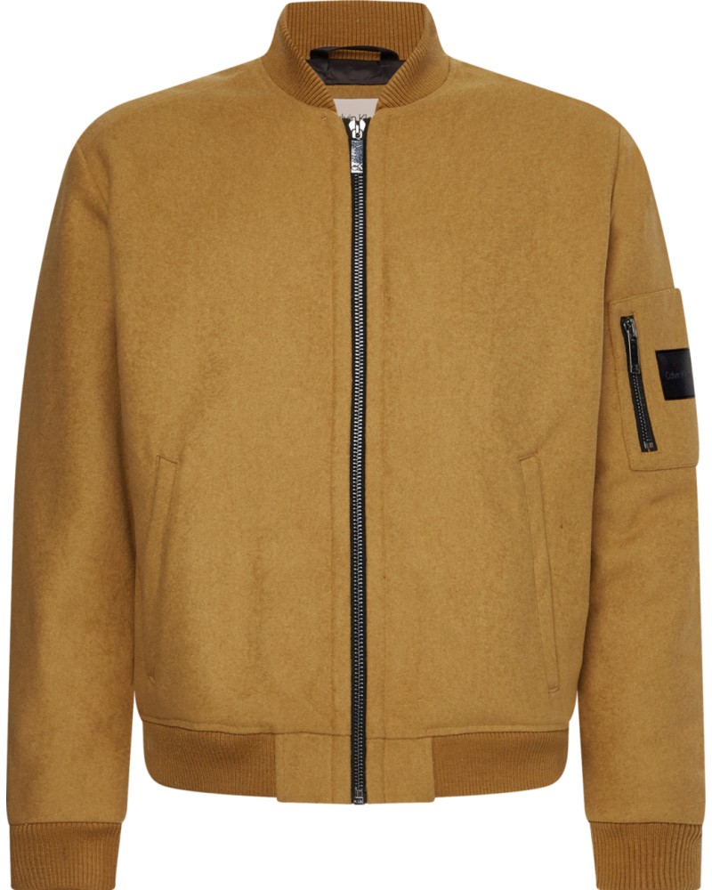 CK GIUBBOTTO WOOL WOOL BLEND HERO BOMBER.KCU CARAMEL