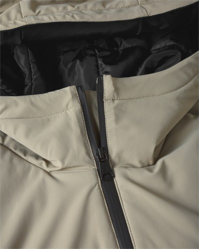 CK GIUBBOTTO C/CAPP STITCHLESS MIX MEDIA HOODIE.AF5 SHADOW BEIGE