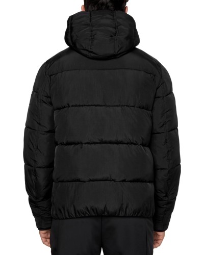 CK GIUBBOTTO C/CAPP CRINKLE NYLON PUFFER JACKET.BEH CK BLACK