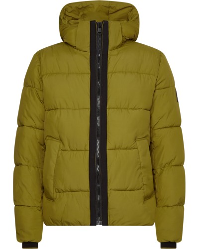 CK GIUBBOTTO C/CAPP CRINKLE NYLON PUFFER JACKET.LRV REPTILE GREEN