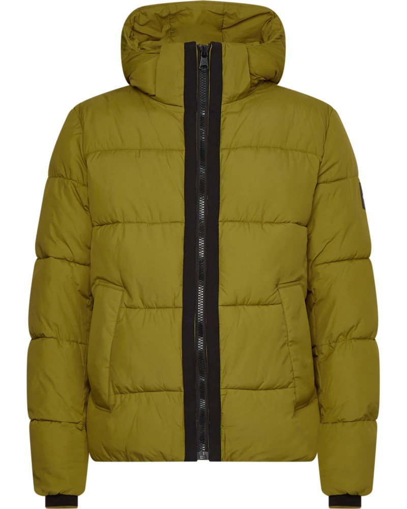 CK GIUBBOTTO C/CAPP CRINKLE NYLON PUFFER JACKET.LRV REPTILE GREEN