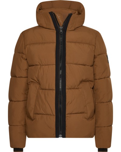 CK GIUBBOTTO C/CAPP CRINKLE NYLON PUFFER JACKET.GWR CHESTER BROWN