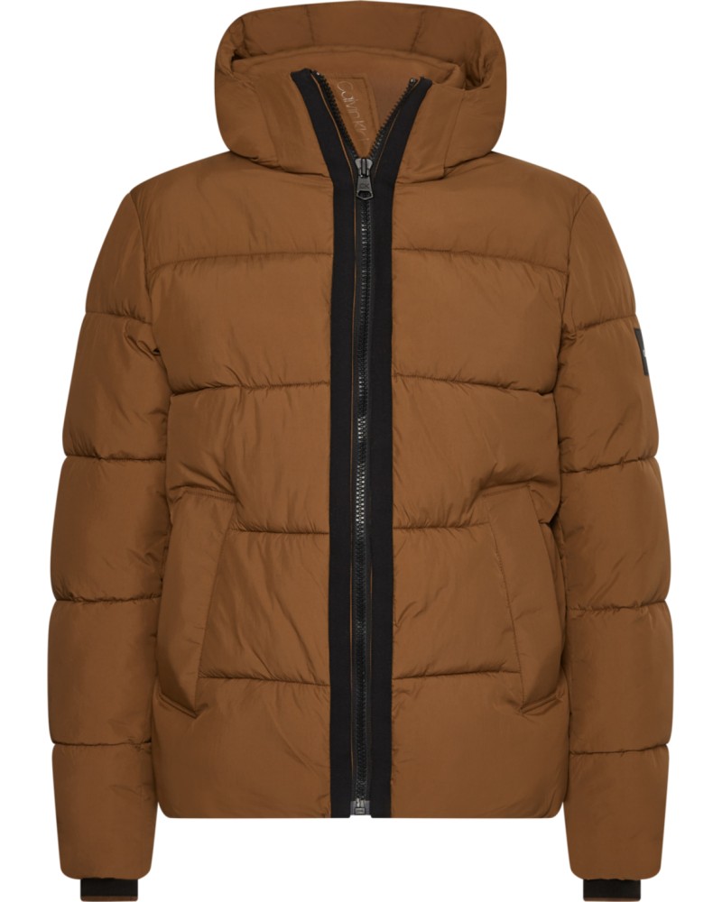 CK GIUBBOTTO C/CAPP CRINKLE NYLON PUFFER JACKET.GWR CHESTER BROWN