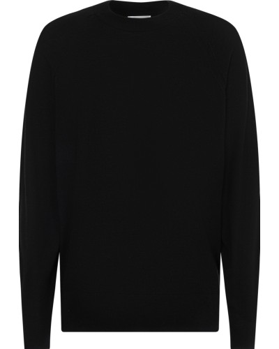 CK MAGLIONCINO GIROCOLLO SUPERIOR WOOL COMFORT SWEATER.BEH CK BLACK