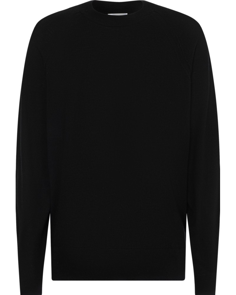 CK MAGLIONCINO GIROCOLLO SUPERIOR WOOL COMFORT SWEATER.BEH CK BLACK