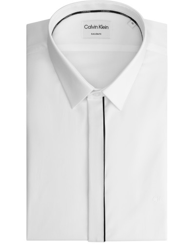 CK CAMICIA M/LUNGA EVENING  DETAIL HP ESLIM.0K4 WHITE