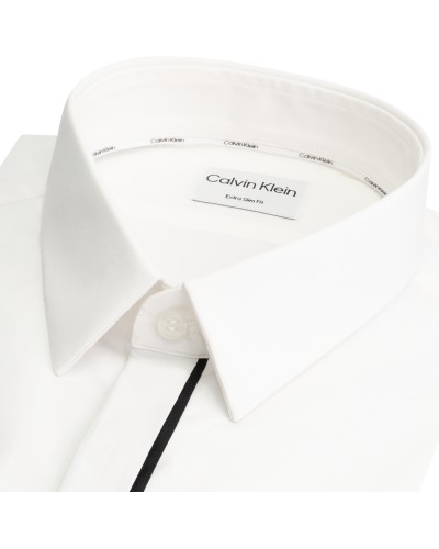 CK CAMICIA M/LUNGA EVENING  DETAIL HP ESLIM.0K4 WHITE