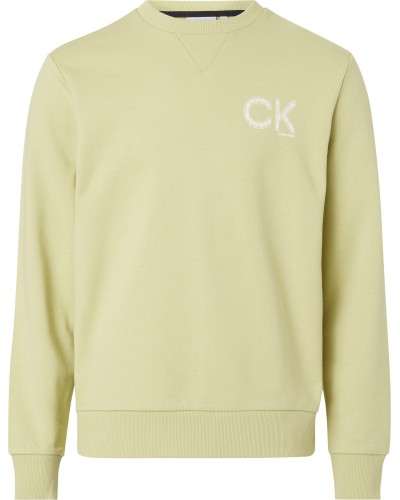CK FELPA PARICOLLO STRIPED CHEST LOGO.L88 HERB TEA