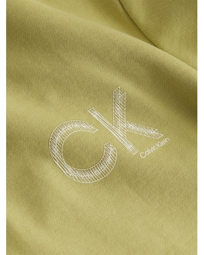 CK FELPA PARICOLLO STRIPED CHEST LOGO.L88 HERB TEA