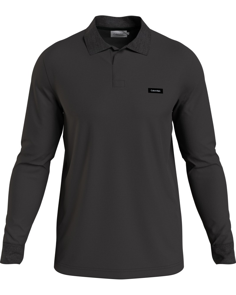 CK POLO M/LUNGA STRETCH PIQUE LS POLO.BEH CK BLACK