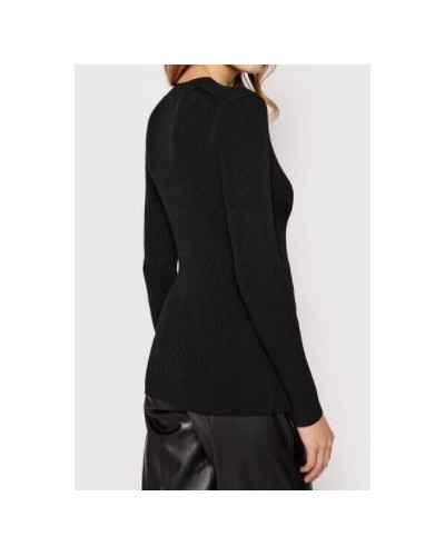 CKJeans MAGLIERIA GIROCOLLO TECHNICAL RIB SWEATER.BEH CK BLACK