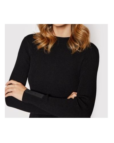 CKJeans MAGLIERIA GIROCOLLO TECHNICAL RIB SWEATER.BEH CK BLACK
