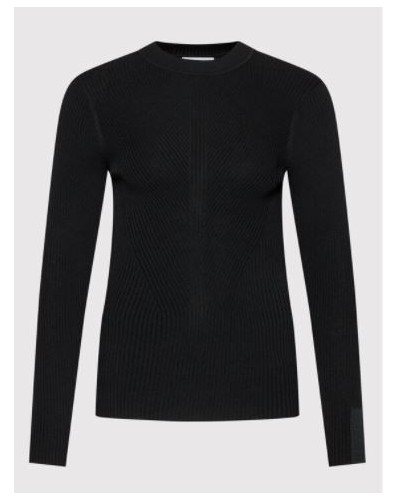 CKJeans MAGLIERIA GIROCOLLO TECHNICAL RIB SWEATER.BEH CK BLACK
