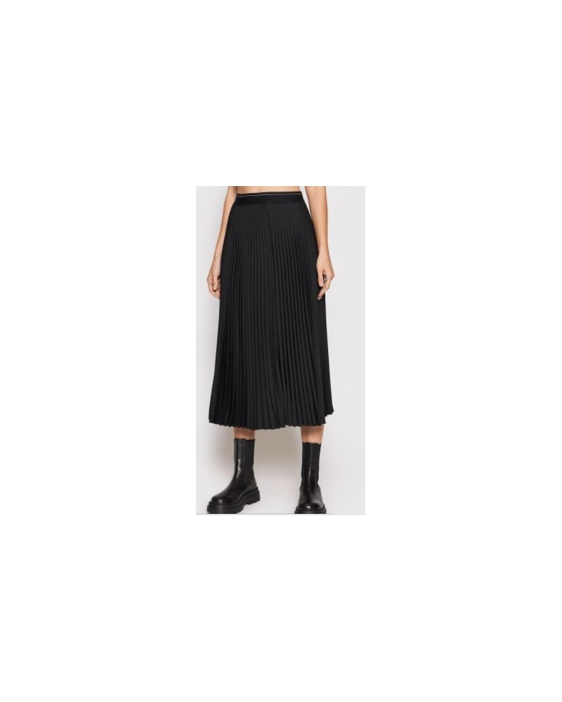 CKJeans GONNA MIDI RECYCLED CDC PLEAT MIDI SKIRT.BEH CK BLACK