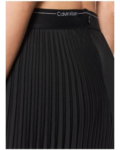 CKJeans GONNA MIDI RECYCLED CDC PLEAT MIDI SKIRT.BEH CK BLACK