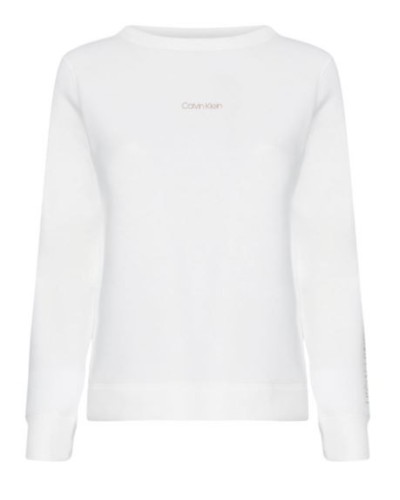 CKJeans MAGLIERIA GIROCOLLO ZEBRA LOGO FLEECE SWEATSHIRT.YBL ECRU