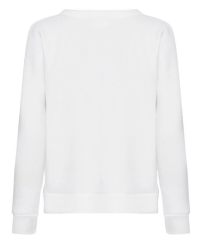 CKJeans MAGLIERIA GIROCOLLO ZEBRA LOGO FLEECE SWEATSHIRT.YBL ECRU