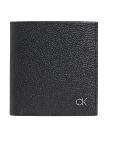 CKJeans PORTAFOGLIO CK PEBBLE TRIFOLD 6CC COIN.BAX CK BLACK