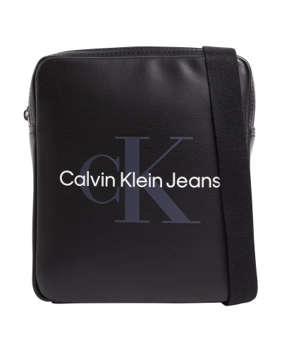 CK TRACOLLA MIDI MONOGRAM SOFT REPORTER18.BDS BLACK
