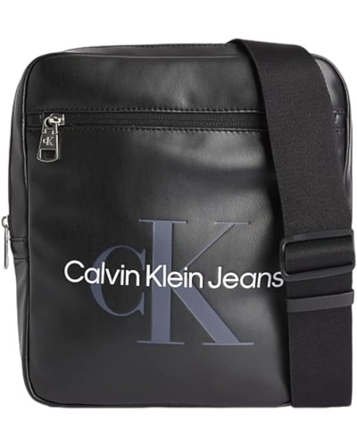 CK TRACOLLA MIDI MONOGRAM SOFT REPORTER22.BDS BLACK