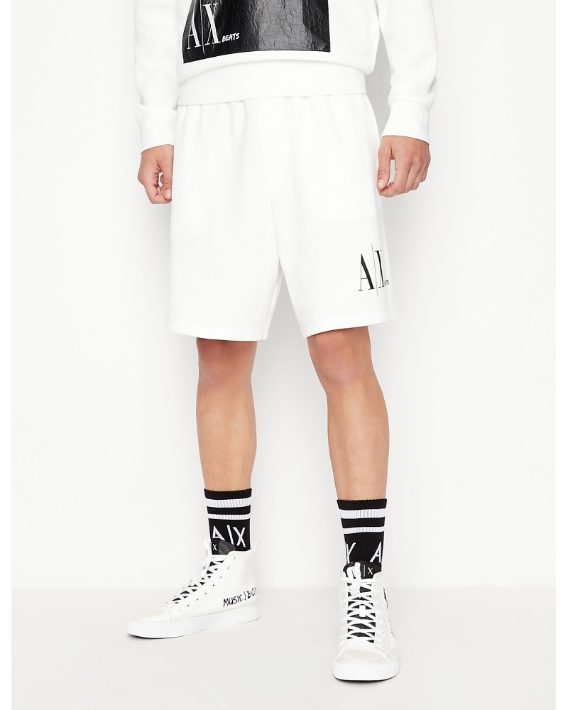 ARMANI AX BERMUDA COTONE  70% COTTON, 30% POLYESTER.1100 WHITE
