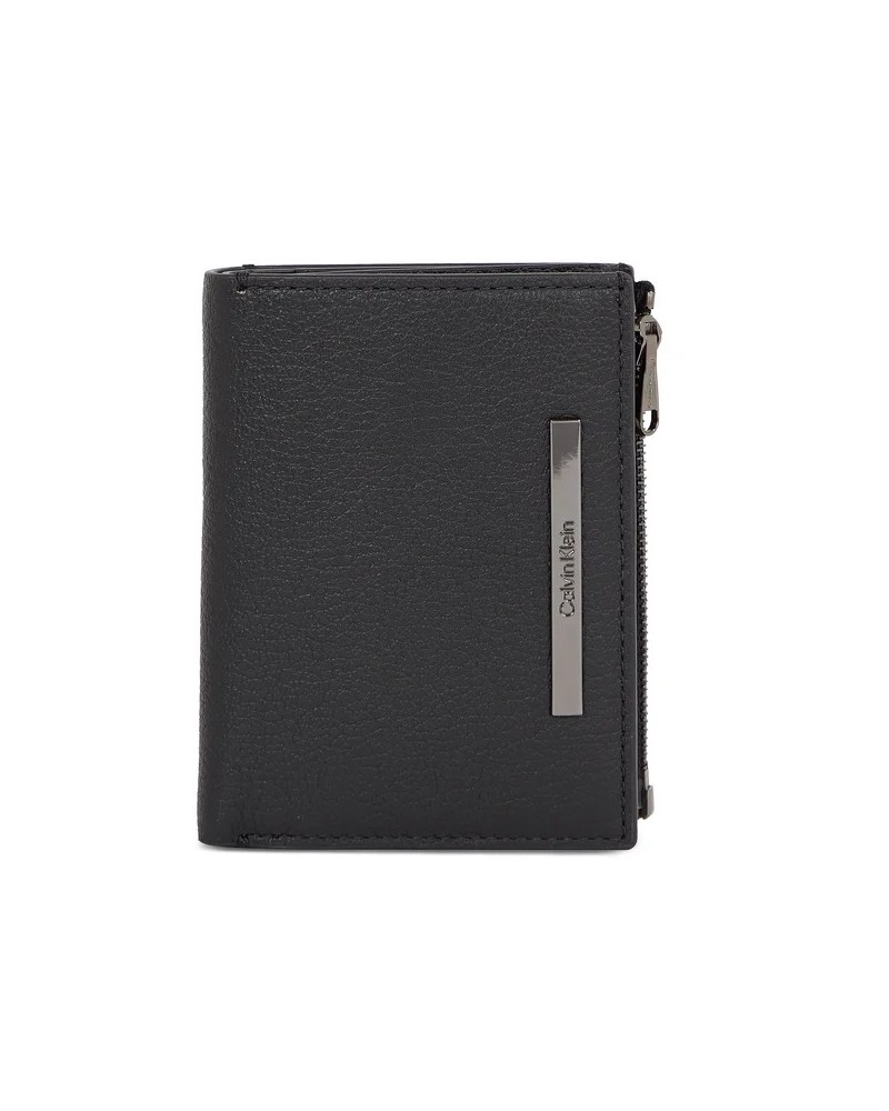 CK PORTAFOGLIO PORTAFOGLIO MODERN BAR TRIFOLD 6CC DETACH.BAX BLACK BAX BLACK 
