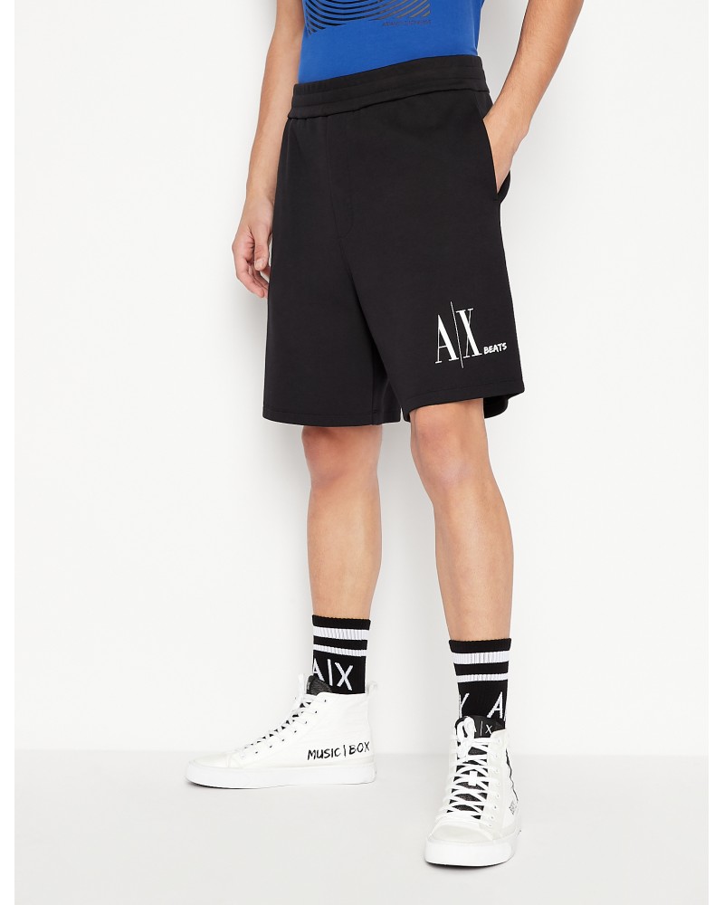 ARMANI AX BERMUDA COTONE  70% COTTON, 30% POLYESTER.1200 BLACK