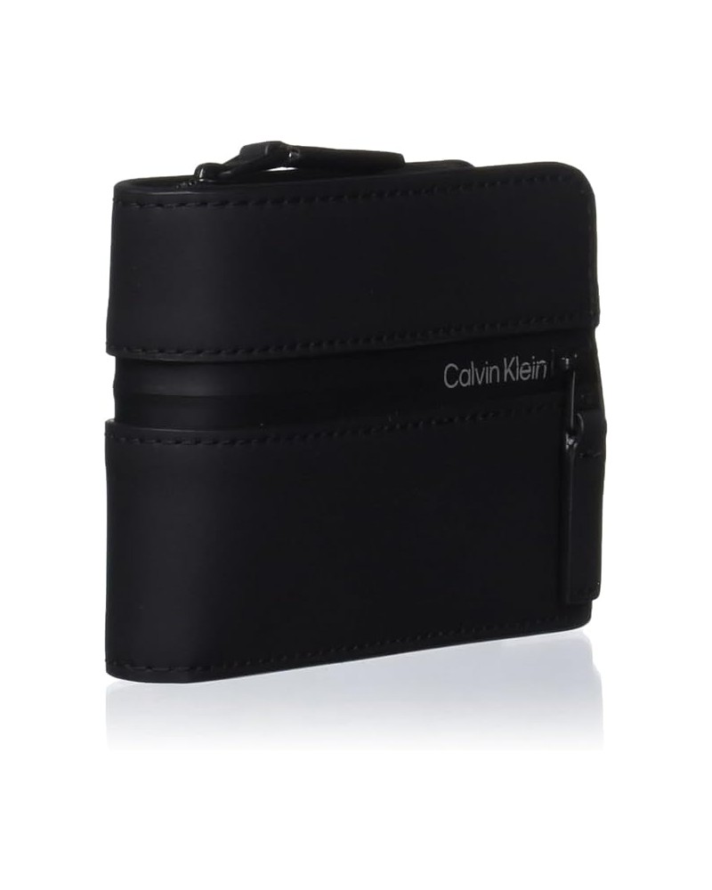 CK PORTAFOGLIO PORTAFOGLIO RUBBERIZED BIFOLD HALF Z/A.BAX BLACK BAX BLACK 