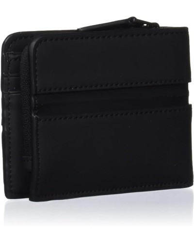 CK PORTAFOGLIO PORTAFOGLIO RUBBERIZED BIFOLD HALF Z/A.BAX BLACK BAX BLACK 