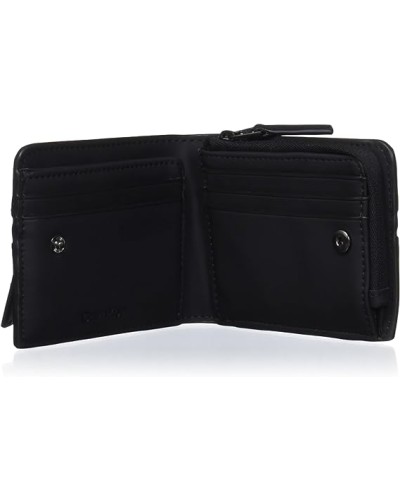 CK PORTAFOGLIO PORTAFOGLIO RUBBERIZED BIFOLD HALF Z/A.BAX BLACK BAX BLACK 