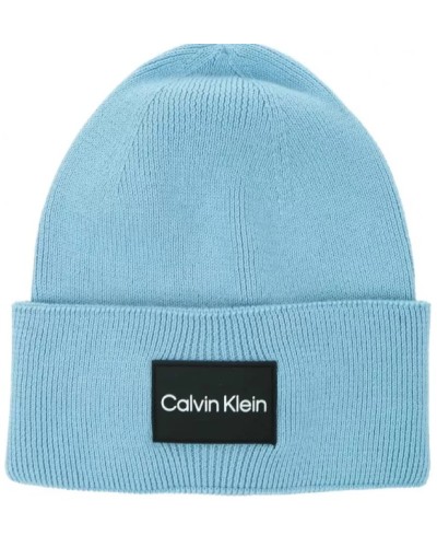 CK CAPPELLO BERRETTO FINE COTTON RIB BEANIE.CW6 TROPIC BLUE