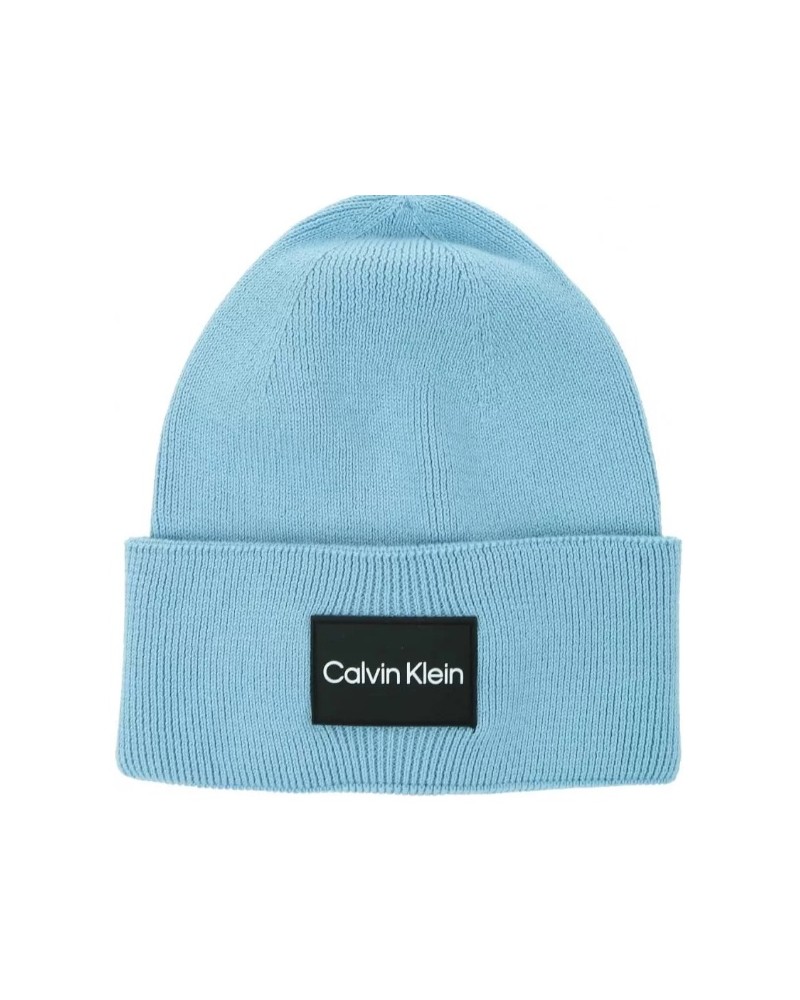 CK CAPPELLO BERRETTO FINE COTTON RIB BEANIE.CW6 TROPIC BLUE