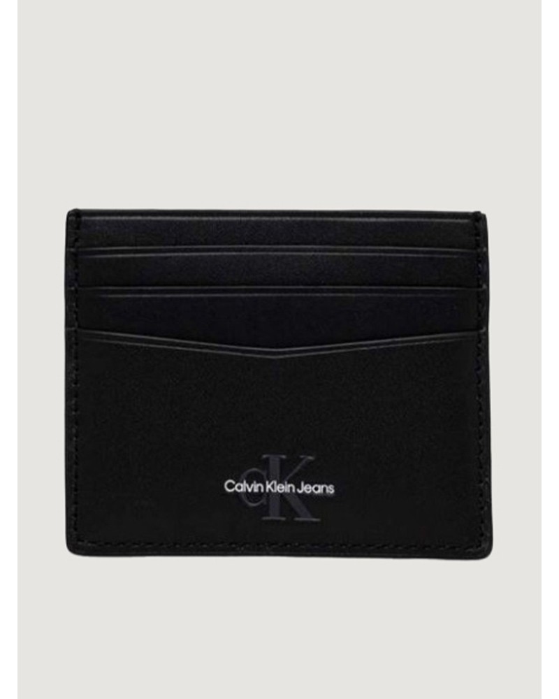 CK PORTACARTE PORTACARTE MONOGRAM SOFT CARDCASE.BDS BLACK