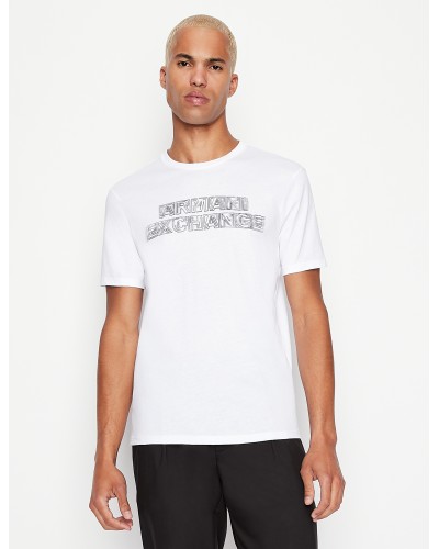 ARMANI AX T-SHIRT M/CORTA  100% COTTON.1100 WHITE
