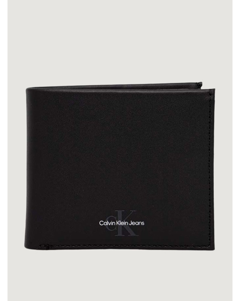 CK PORTAFOGLIO PORTAFOGLIO MONOGRAM SOFT BIFOLD W/COIN.BDS BLACK