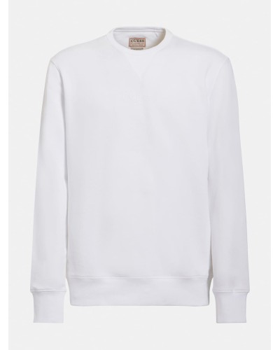 GUESS BRAULIO CN FLEECE-78%CO 22%PL.G011 Pure White