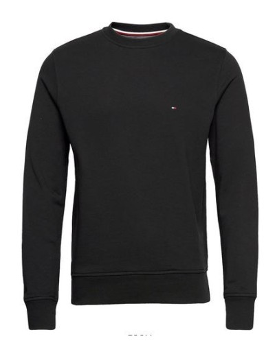 TOMMY HILFIGER MAGLIERIA M/LUNGA CORE COTTON SWEATSHIRT.BDS BLACK