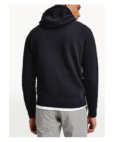 TOMMY HILFIGER FELPA C/CAPP BASIC  FLAG HOODY.BDS BLACK